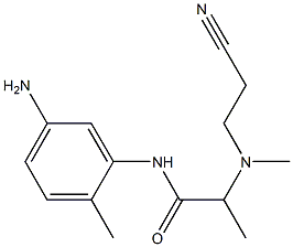 N-(5-amino-2-methylphenyl)-2-[(2-cyanoethyl)(methyl)amino]propanamide Struktur