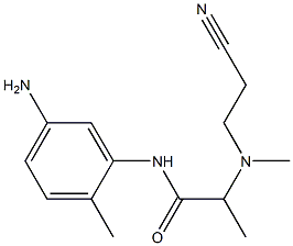 N-(5-amino-2-methylphenyl)-2-[(2-cyanoethyl)(methyl)amino]propanamide 化学構造式