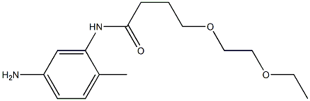 N-(5-amino-2-methylphenyl)-4-(2-ethoxyethoxy)butanamide Struktur