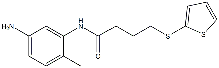 N-(5-amino-2-methylphenyl)-4-(thiophen-2-ylsulfanyl)butanamide 化学構造式