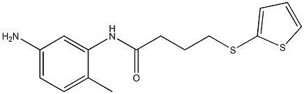 N-(5-amino-2-methylphenyl)-4-(thiophen-2-ylsulfanyl)butanamide,,结构式