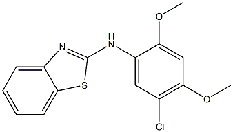 N-(5-chloro-2,4-dimethoxyphenyl)-1,3-benzothiazol-2-amine 结构式