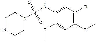 N-(5-chloro-2,4-dimethoxyphenyl)piperazine-1-sulfonamide Struktur