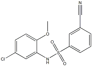 N-(5-chloro-2-methoxyphenyl)-3-cyanobenzene-1-sulfonamide Struktur