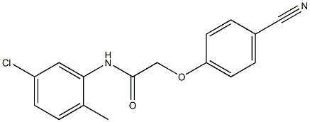 N-(5-chloro-2-methylphenyl)-2-(4-cyanophenoxy)acetamide 结构式