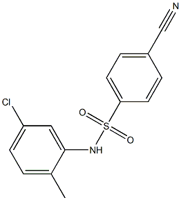 N-(5-chloro-2-methylphenyl)-4-cyanobenzene-1-sulfonamide,,结构式