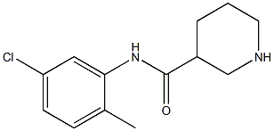 N-(5-chloro-2-methylphenyl)piperidine-3-carboxamide,,结构式