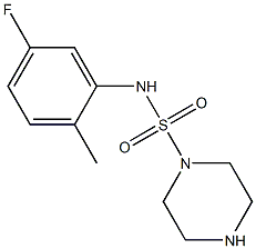 N-(5-fluoro-2-methylphenyl)piperazine-1-sulfonamide 化学構造式