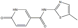 N-(5-methyl-1,3-thiazol-2-yl)-6-oxo-1,6-dihydropyridine-3-carboxamide 结构式