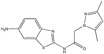 N-(6-amino-1,3-benzothiazol-2-yl)-2-(3,5-dimethyl-1H-pyrazol-1-yl)acetamide