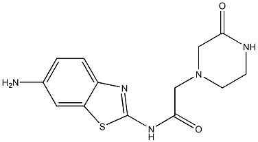 N-(6-amino-1,3-benzothiazol-2-yl)-2-(3-oxopiperazin-1-yl)acetamide Struktur