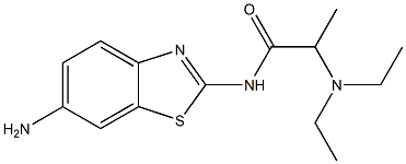 N-(6-amino-1,3-benzothiazol-2-yl)-2-(diethylamino)propanamide,,结构式
