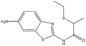 N-(6-amino-1,3-benzothiazol-2-yl)-2-(ethylsulfanyl)propanamide