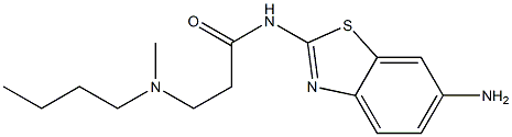 N-(6-amino-1,3-benzothiazol-2-yl)-3-[butyl(methyl)amino]propanamide Struktur
