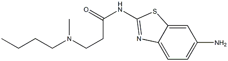 N-(6-amino-1,3-benzothiazol-2-yl)-3-[butyl(methyl)amino]propanamide,,结构式