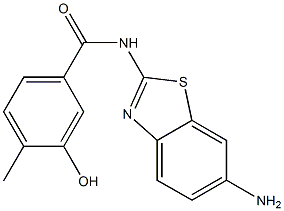 N-(6-amino-1,3-benzothiazol-2-yl)-3-hydroxy-4-methylbenzamide Structure