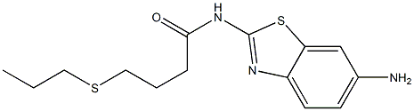 N-(6-amino-1,3-benzothiazol-2-yl)-4-(propylsulfanyl)butanamide 结构式