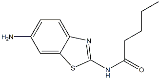 N-(6-amino-1,3-benzothiazol-2-yl)pentanamide 化学構造式