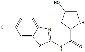 N-(6-chloro-1,3-benzothiazol-2-yl)-4-hydroxypyrrolidine-2-carboxamide Structure