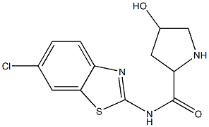 N-(6-chloro-1,3-benzothiazol-2-yl)-4-hydroxypyrrolidine-2-carboxamide Struktur