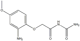 N-(aminocarbonyl)-2-(2-amino-4-methoxyphenoxy)acetamide,,结构式