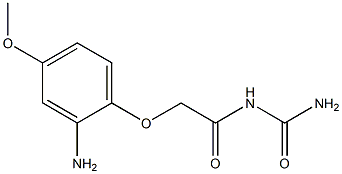 N-(aminocarbonyl)-2-(2-amino-4-methoxyphenoxy)acetamide 化学構造式