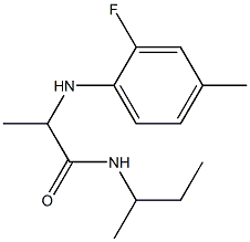 N-(butan-2-yl)-2-[(2-fluoro-4-methylphenyl)amino]propanamide Struktur