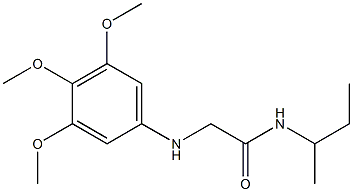 N-(butan-2-yl)-2-[(3,4,5-trimethoxyphenyl)amino]acetamide 化学構造式