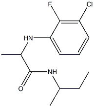 N-(butan-2-yl)-2-[(3-chloro-2-fluorophenyl)amino]propanamide,,结构式