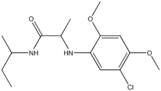 N-(butan-2-yl)-2-[(5-chloro-2,4-dimethoxyphenyl)amino]propanamide Struktur