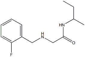 N-(butan-2-yl)-2-{[(2-fluorophenyl)methyl]amino}acetamide 结构式