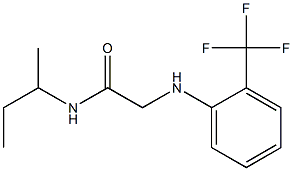 N-(butan-2-yl)-2-{[2-(trifluoromethyl)phenyl]amino}acetamide Structure