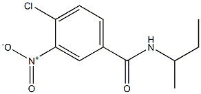 N-(butan-2-yl)-4-chloro-3-nitrobenzamide 结构式