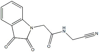 N-(cyanomethyl)-2-(2,3-dioxo-2,3-dihydro-1H-indol-1-yl)acetamide 结构式