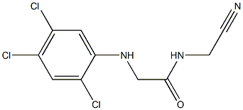 N-(cyanomethyl)-2-[(2,4,5-trichlorophenyl)amino]acetamide Struktur