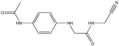 N-(cyanomethyl)-2-[(4-acetamidophenyl)amino]acetamide 结构式