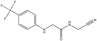 N-(cyanomethyl)-2-{[4-(trifluoromethyl)phenyl]amino}acetamide,,结构式