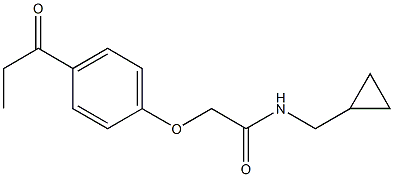 N-(cyclopropylmethyl)-2-(4-propionylphenoxy)acetamide Structure