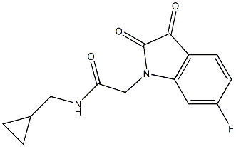 N-(cyclopropylmethyl)-2-(6-fluoro-2,3-dioxo-2,3-dihydro-1H-indol-1-yl)acetamide Struktur