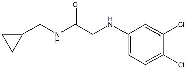 N-(cyclopropylmethyl)-2-[(3,4-dichlorophenyl)amino]acetamide 化学構造式