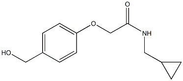 N-(cyclopropylmethyl)-2-[4-(hydroxymethyl)phenoxy]acetamide,,结构式