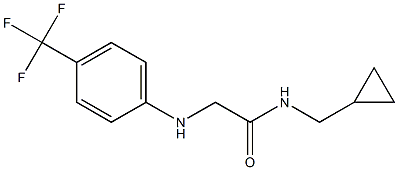 N-(cyclopropylmethyl)-2-{[4-(trifluoromethyl)phenyl]amino}acetamide Struktur