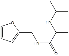 N-(furan-2-ylmethyl)-2-(propan-2-ylamino)propanamide 化学構造式