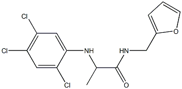 N-(furan-2-ylmethyl)-2-[(2,4,5-trichlorophenyl)amino]propanamide Struktur