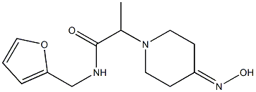 N-(furan-2-ylmethyl)-2-[4-(hydroxyimino)piperidin-1-yl]propanamide Struktur
