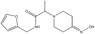 N-(furan-2-ylmethyl)-2-[4-(hydroxyimino)piperidin-1-yl]propanamide Structure