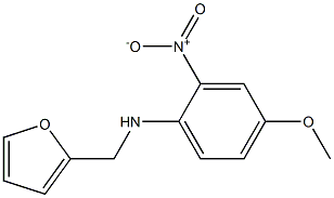 N-(furan-2-ylmethyl)-4-methoxy-2-nitroaniline Struktur