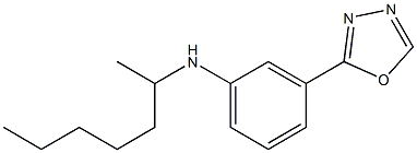 N-(heptan-2-yl)-3-(1,3,4-oxadiazol-2-yl)aniline Structure