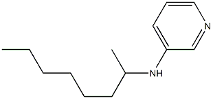 N-(octan-2-yl)pyridin-3-amine 化学構造式