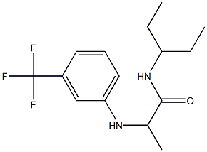 N-(pentan-3-yl)-2-{[3-(trifluoromethyl)phenyl]amino}propanamide Structure